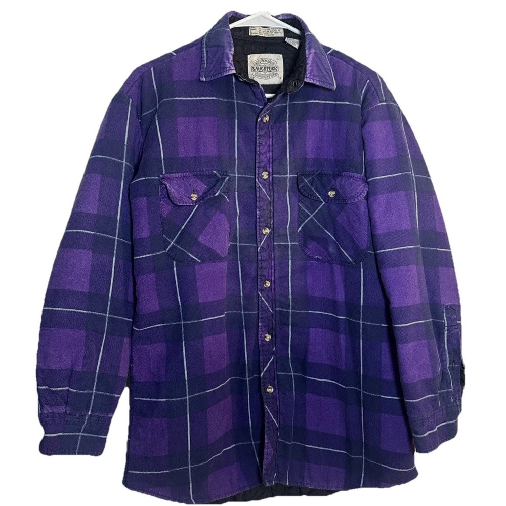 Woolrich Men's Purple Checkered Vest